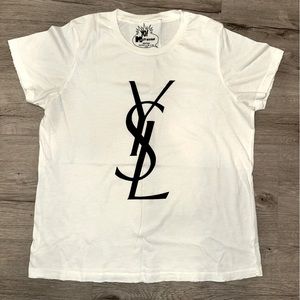 Yo Mama's Bootleg YSL Tee in White M